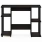 HOMLUX 38" Computer Desk with Dual Open Side Shelves in Espresso and Black, , large