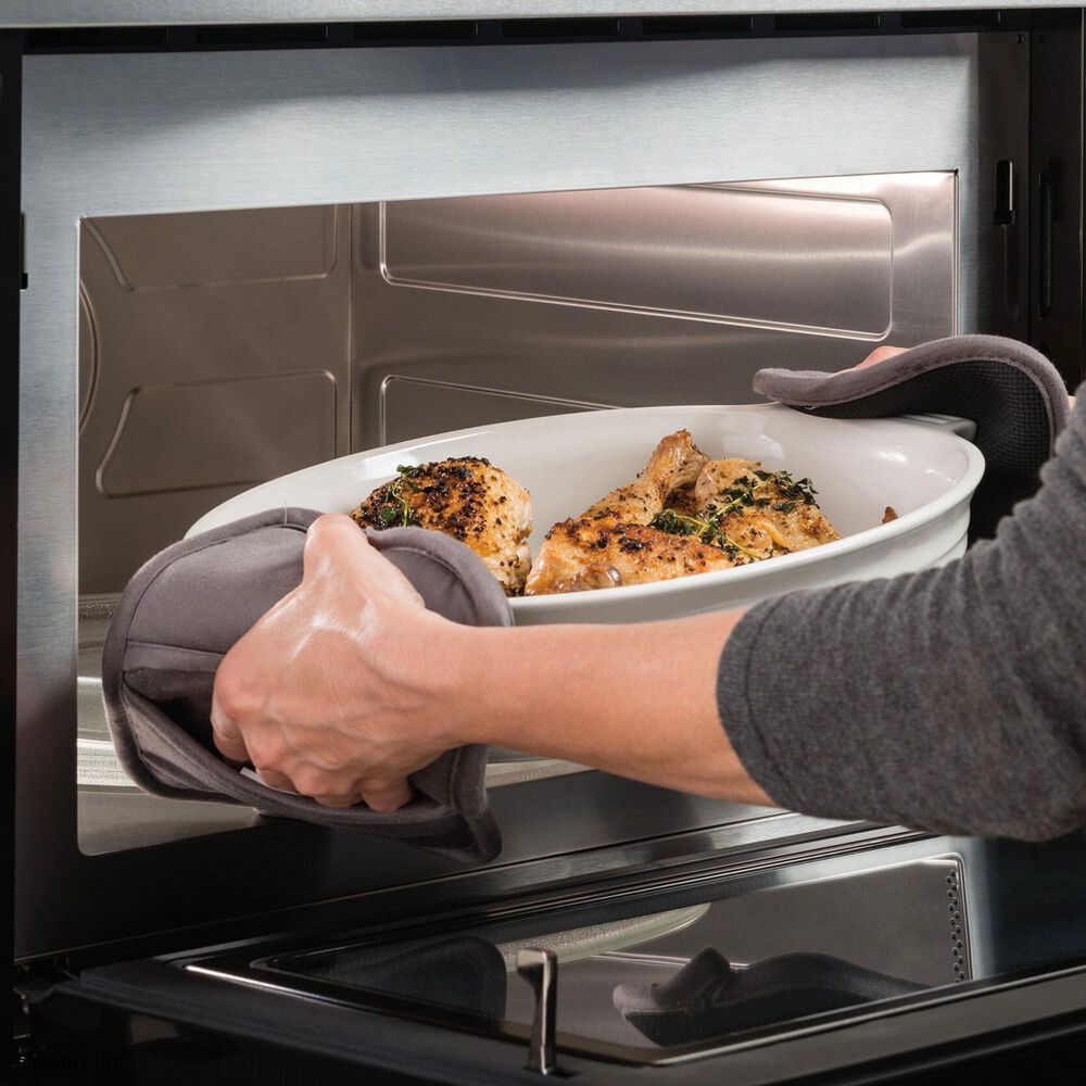 Wolf Appliances 24" E Series Transitional Drop-Down Door Microwave Oven in Stainless Steel, , large