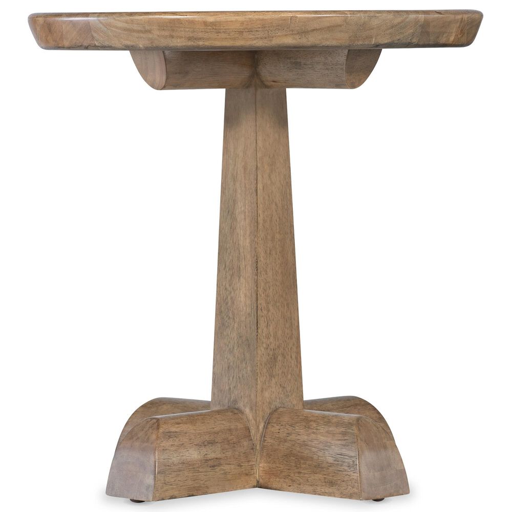 Hooker Furniture Vineyard Row Round End Table in Sonoma, Gray, Beige, Cream and Brown, , large