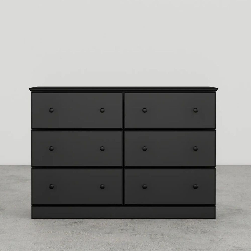 Lemoore Essentials 45" 6-Drawer Dresser Only in Black, , large