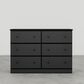 Lemoore Essentials 45" 6-Drawer Dresser Only in Black, , large