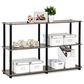 HOMLUX Turn-N-Tube 3-Tier Double Size Storage Display Rack in French Oak and Black, , large