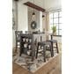 Ashley Caitbrook 5-Piece Counter Height Dining Table Set in Antiqued Gray Wash, , large