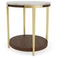 Riverside Furniture Emery Oval End Table in Smoked Cherry and Bronze, , large
