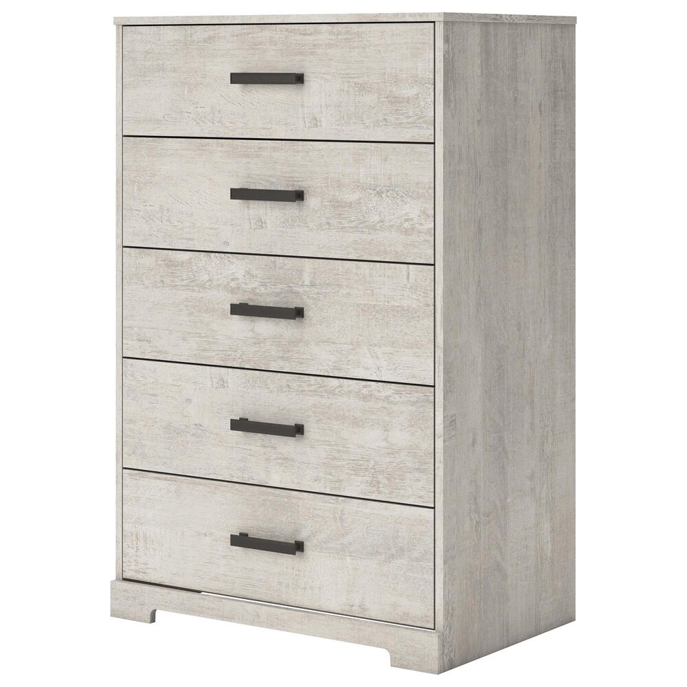 Ashley Shawburn 5-Drawer Chest in Light Gray, , large