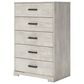 Ashley Shawburn 5-Drawer Chest in Light Gray, , large