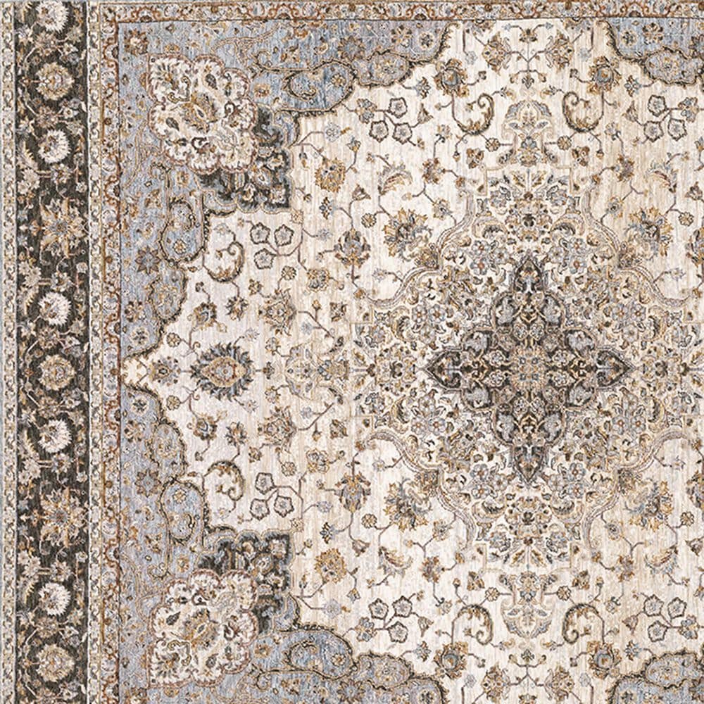 Oriental Weavers Maharaja Keller 660J 7&#39;10&quot; x 10&#39;10&quot; Ivory and Blue Area Rug, , large