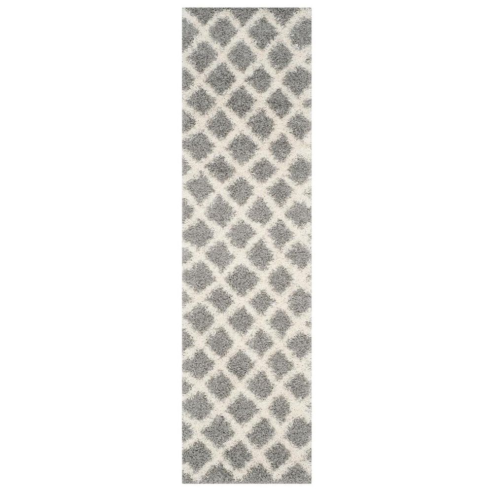 Safavieh Dallas Shag SGD258G-210 2&#39;3&quot; x 10&#39; Grey/Ivory Runner, , large