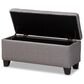Baxton Studio Fera Storage Ottoman in Gray, , large