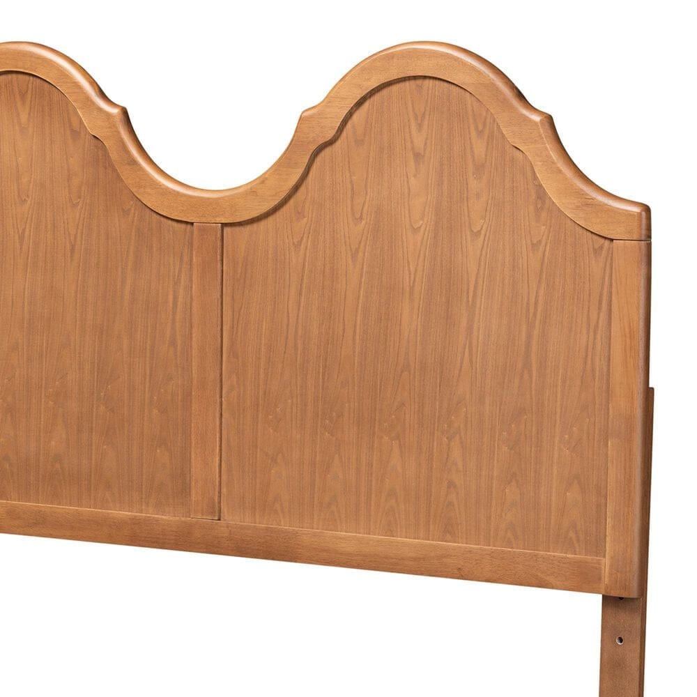 Baxton Studio Tobin King Arched Headboard in Ash Walnut, , large