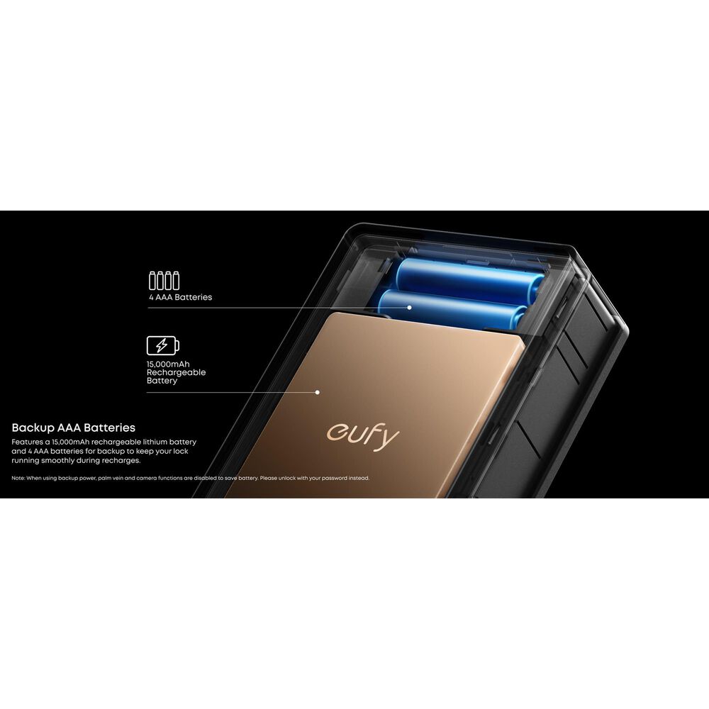eufy FamiLock S3 Max Video Doorbell and Palm Scanner in Black, , large