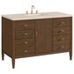 James Martin Vanities Myrrin 48" Vanity in Mid Century Walnut with 3 CM Eternal Marfil Quartz Top, , large