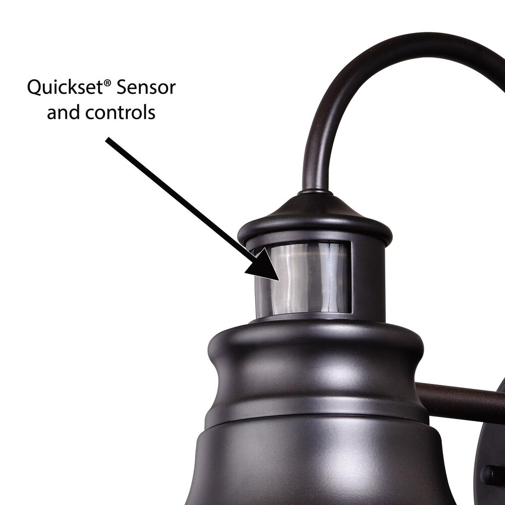 Vaxcel Delano 1-Light Outdoor Motion Sensor Wall Sconce in Oil Burnished Bronze, , large
