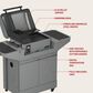 Tytus Emberwood Grill and Prep Cart with Tabletop Pellet Grill in Gunmetal Gray, , large