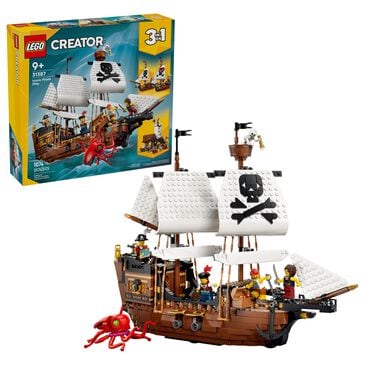 LEGO Creator Iconic Pirate Ship Building Set, , large