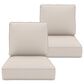 Sunwell Garden 4" Thick Outdoor Cushion Set in Beige  (Set of 2), , large