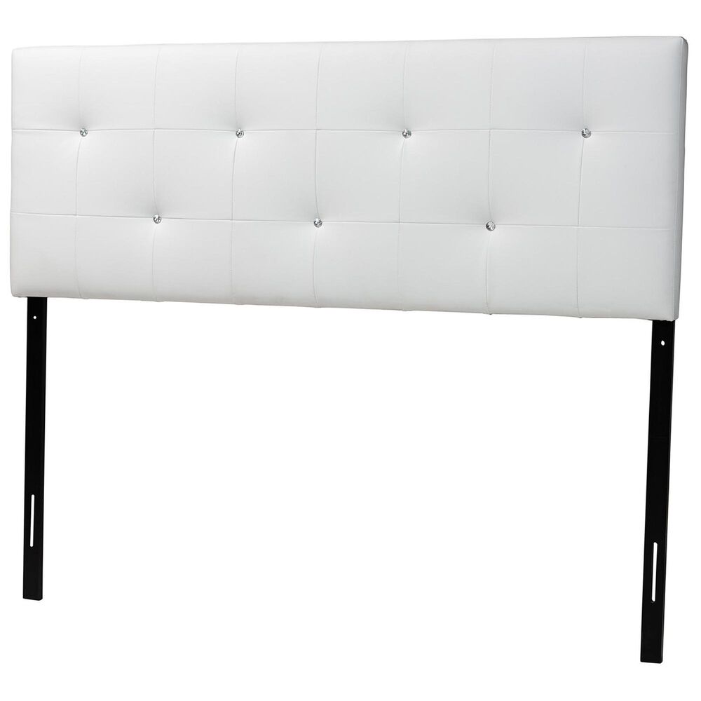 Baxton Studio Dalini Queen Panel Headboard in White, , large