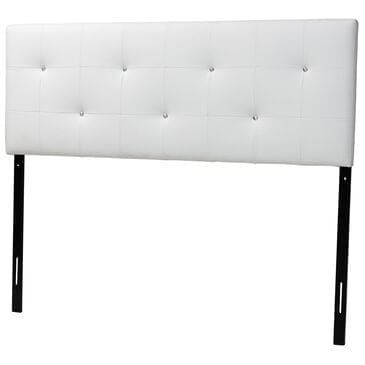 Baxton Studio Dalini Queen Panel Headboard in White, , large