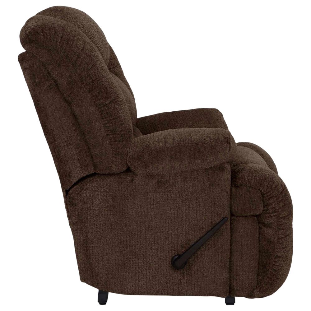 Moore Furniture Everest Oversized Manual Rocker Recliner in Nucleus Fudge, , large