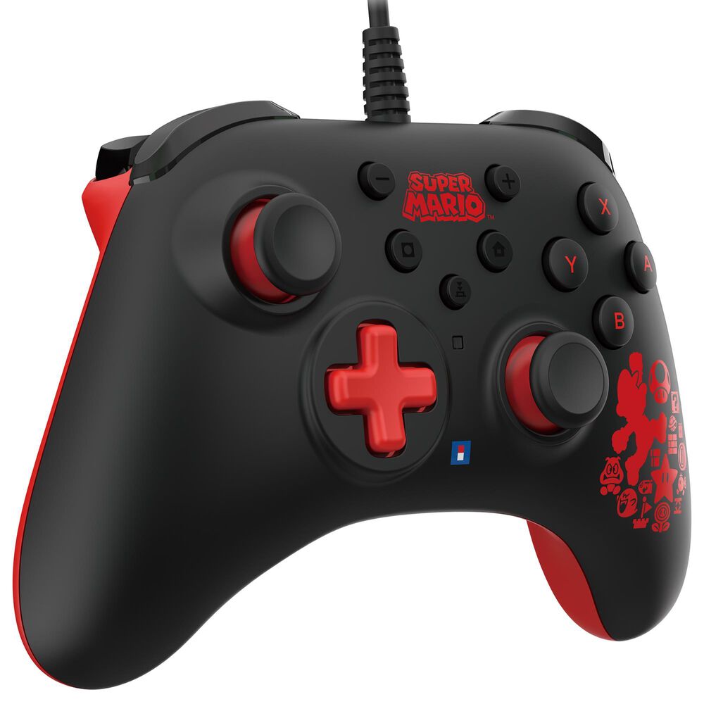 Hori Horipad Turbo Wired Mario Controller in Black - Nintendo Switch, , large