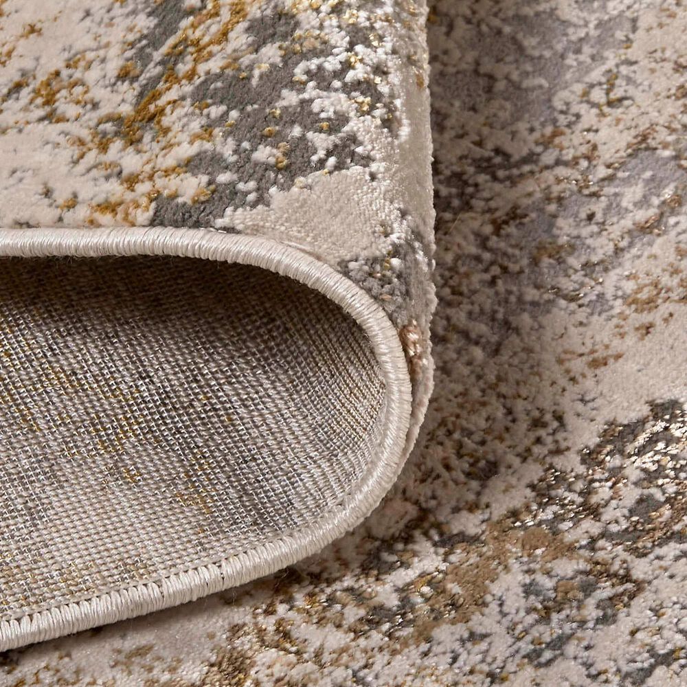 Feizy Aura 3735F 8&#39; x 10&#39; Gold and Gray Area Rug, , large