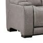 Ashley The Man-Den Power Reclining Loveseat/Console/Adjustable Headrest in Gray, , large