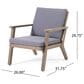 Hearth and Haven Temecula 4-Piece Outdoor Chat Set with Rectangular Coffee Table in Gray, , large