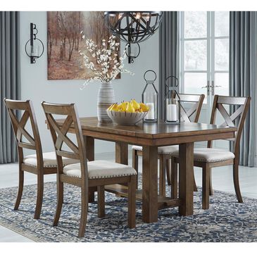 Signature Design by Ashley Moriville 5-Piece Dining Set in Beige, , large