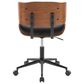 LumiSource Lombardi Swivel Office Chair with Espresso Faux Leather in Walnut, , large