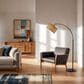 Adesso Burlap Arc Floor Lamp in Antique Bronze, , large