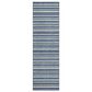Dalyn Rug Company Soft Essentials Striped Navy 2"3" x 7"6" Indoor/Outdoor Runner, , large
