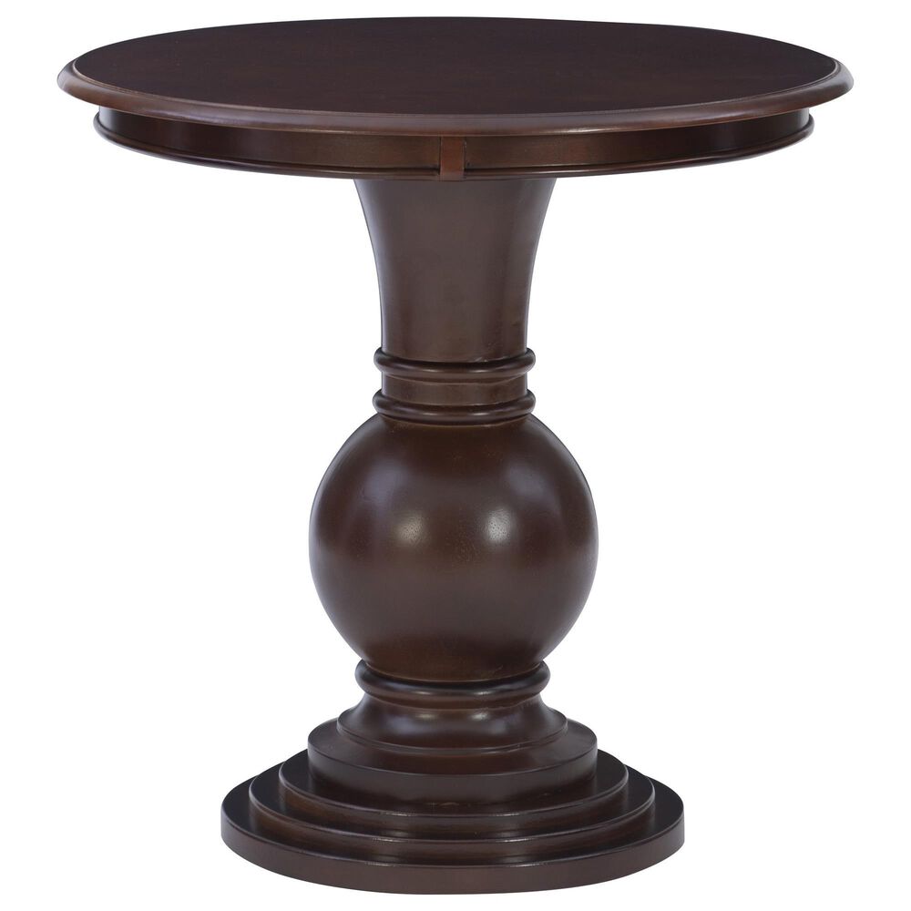 Linon Home Decor Amelia Round Accent End Table in Espresso, , large