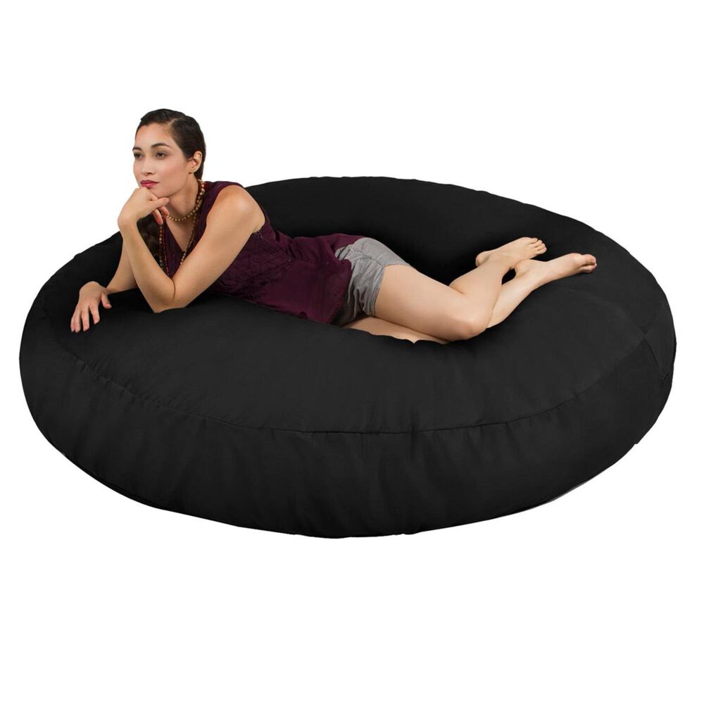 Jaxx 6&#39; Cocoon Large Bean Bag Chair in Black, , large