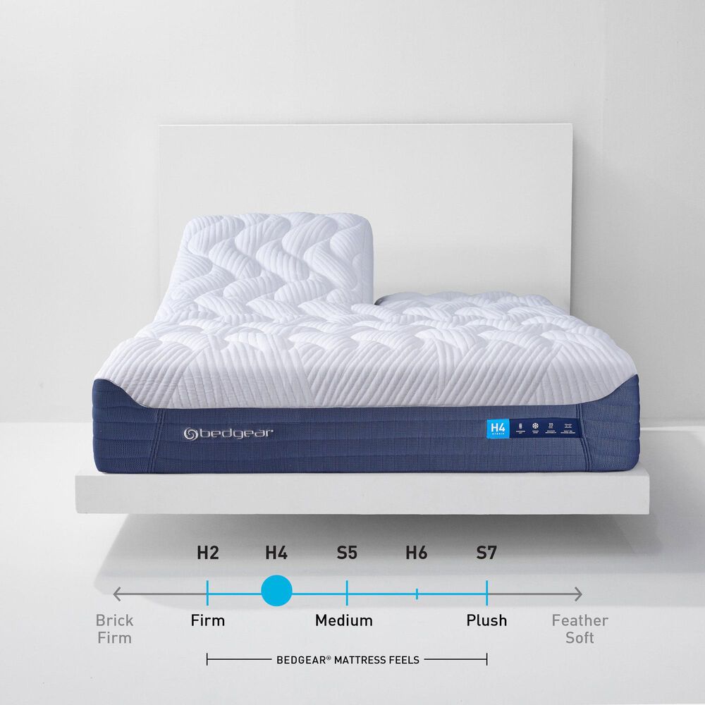 Bedgear H4 Hybrid Medium Pillow Top Flex Head Queen Mattress in a Box, , large