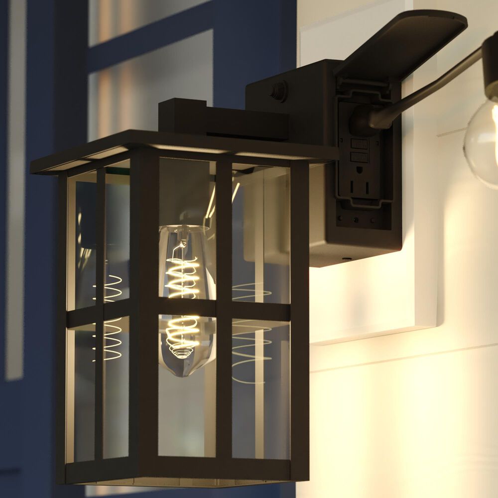 Vaxcel Maywood 11.5" 1-Light Outdoor Wall Sconce in Matte Black, , large