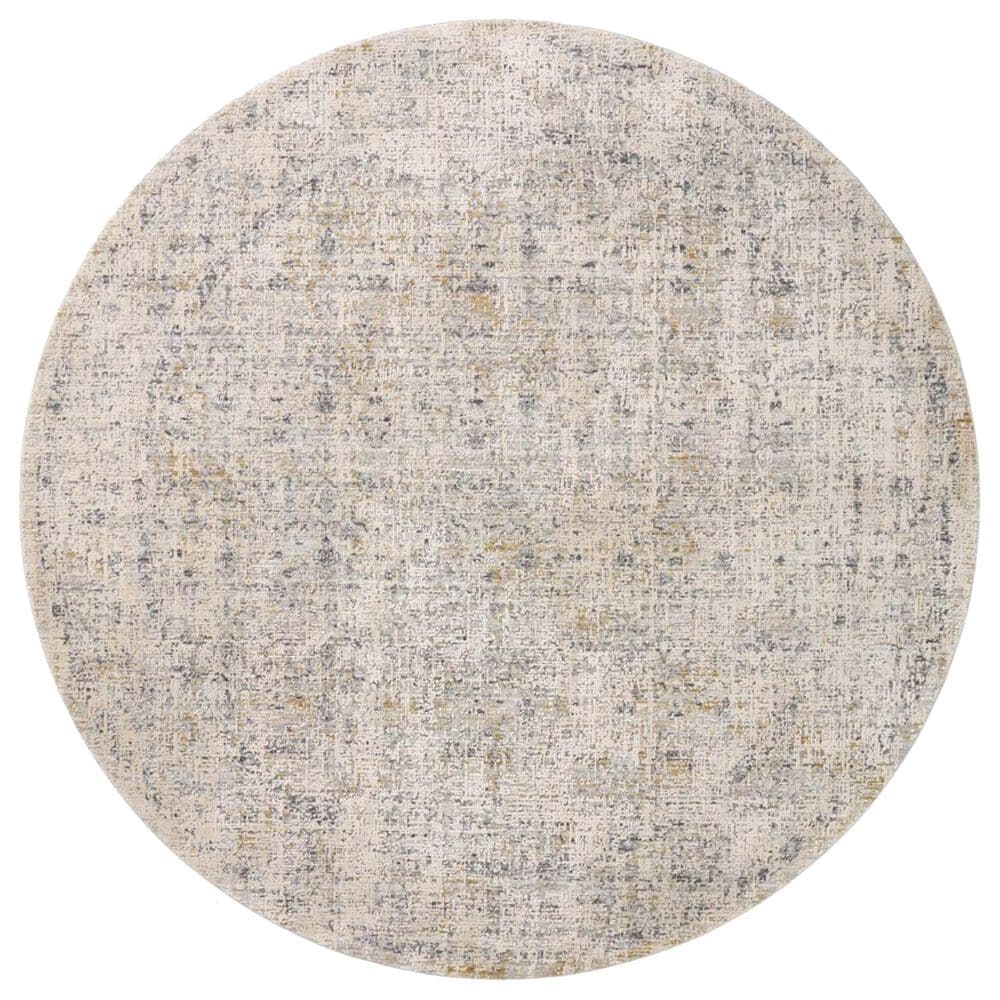 Amber Lewis x Loloi Alie 5"3" Round Sand and Sky Area Rug, , large
