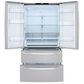 LG 27 Cu. Ft. 4-Door Non-Dispenser French Door Refrigerator in Stainless Steel, , large