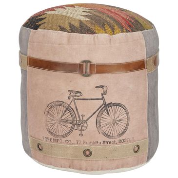 Maple and Jade Bike Stuffed Pouf in Multicolor, , large