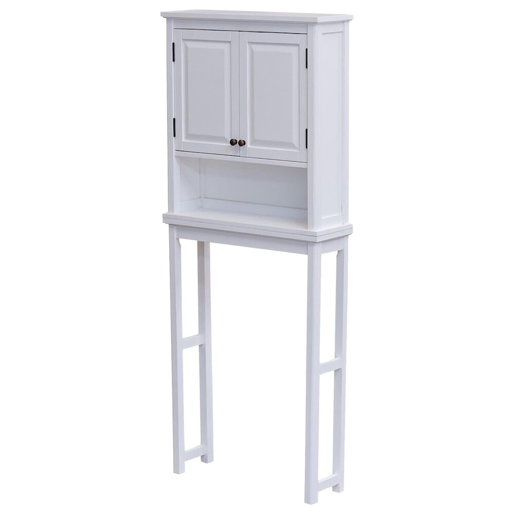 Timberlake Dorset Over The Toilet Space Saver with Open Shelf in White
