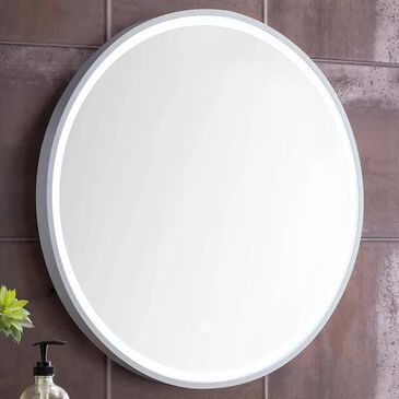 James Martin Cirque 24" Bathroom Mirror in Glossy White, , large