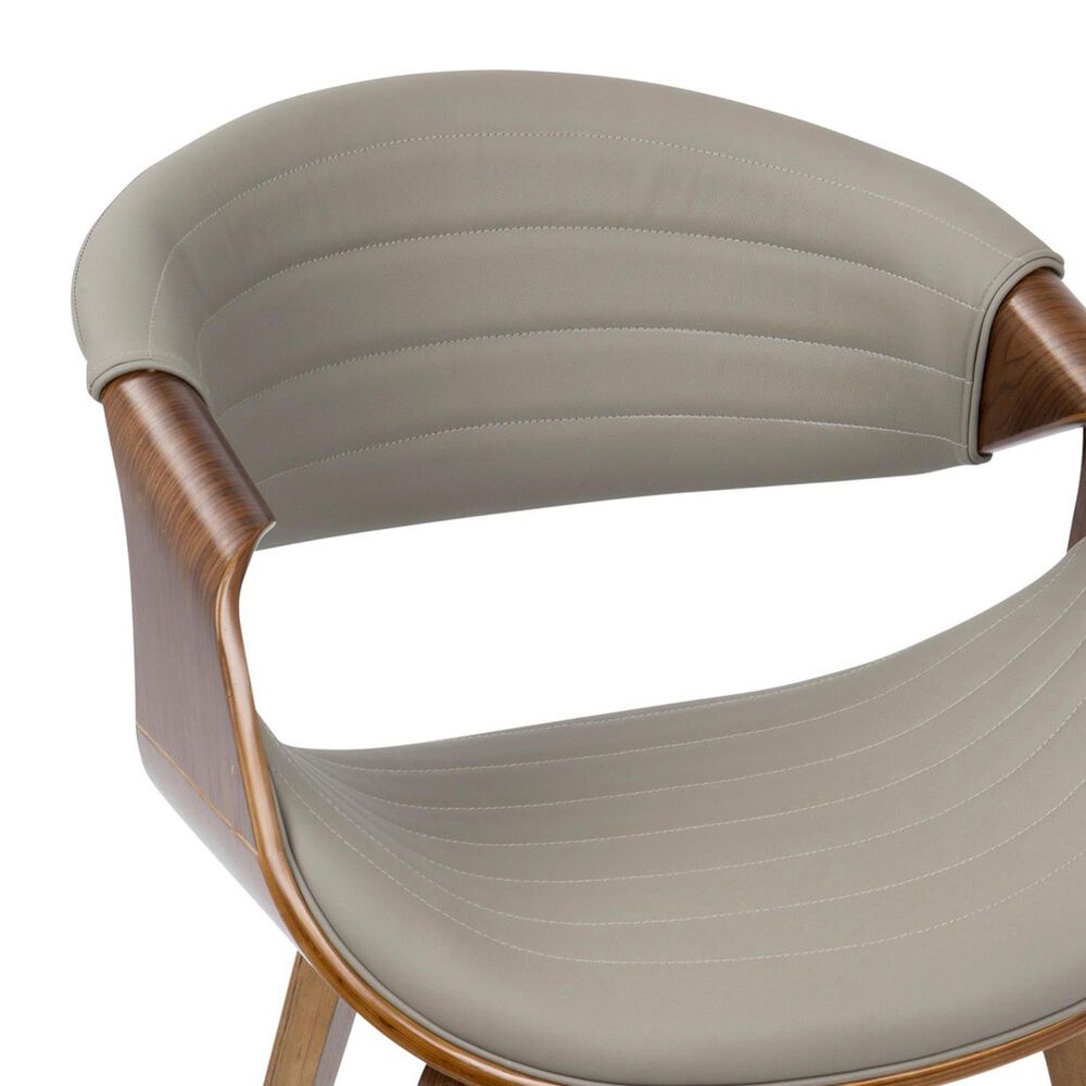 Lumisource Symphony Arm Chair with Pewter Grey Cushion in Walnut, , large