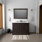 Lexora Home Dukes 48" Double Bathroom Vanity in Espresso with 2 cm White Quartz Top and Rectangular Sinks, , large