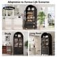 HOMLUX 71" Arched Kitchen Pantry Cabinet in Black, , large