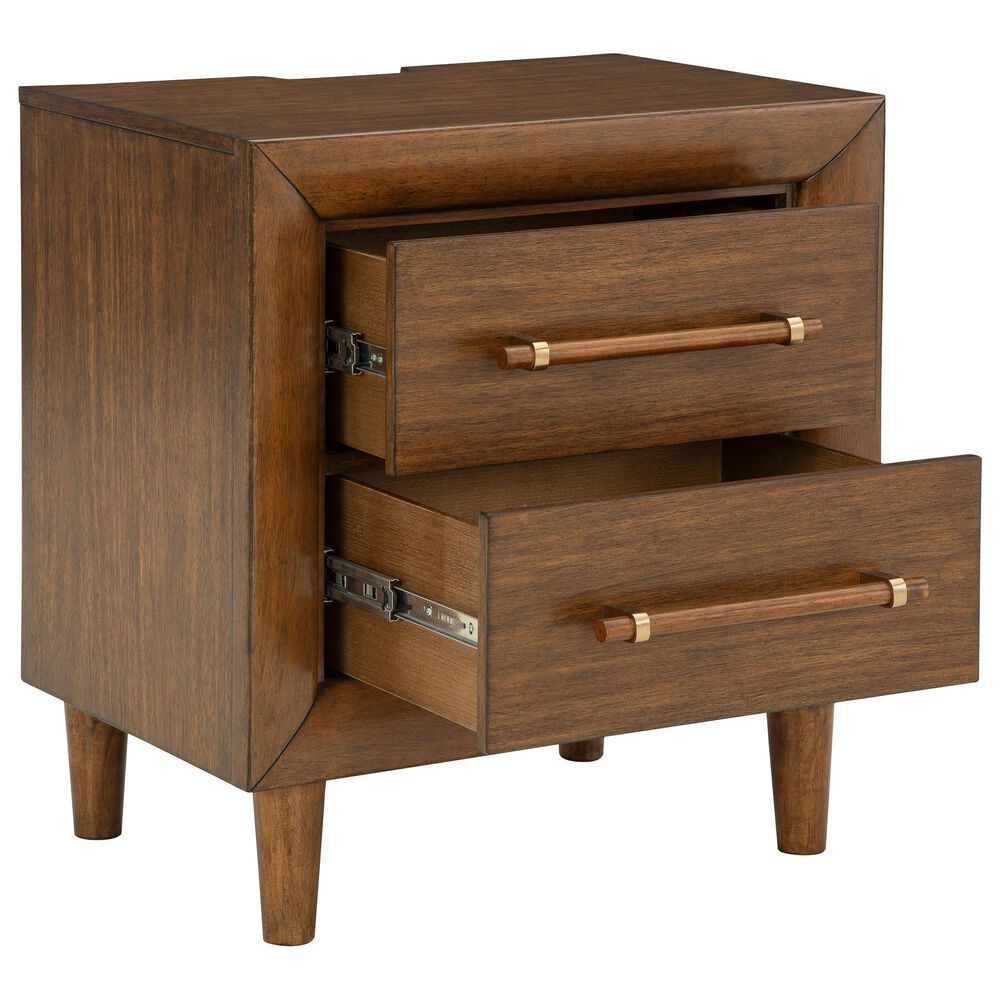 Ashley Lyncott 5-Piece King Bedroom Set in Medium Brown, , large