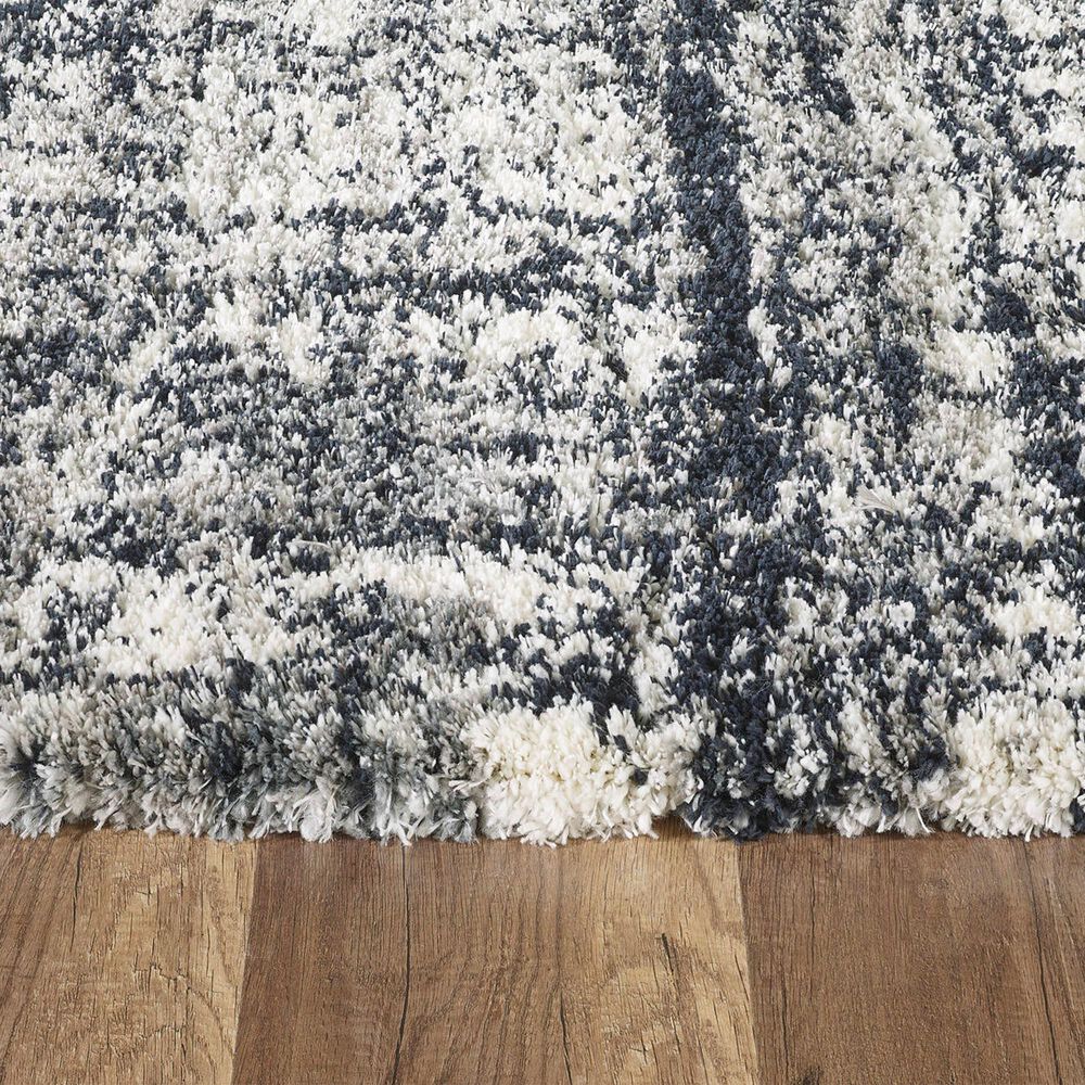 Central Oriental Natick Blyana 5&#39; x 7&#39; White and Blue Area Rug, , large