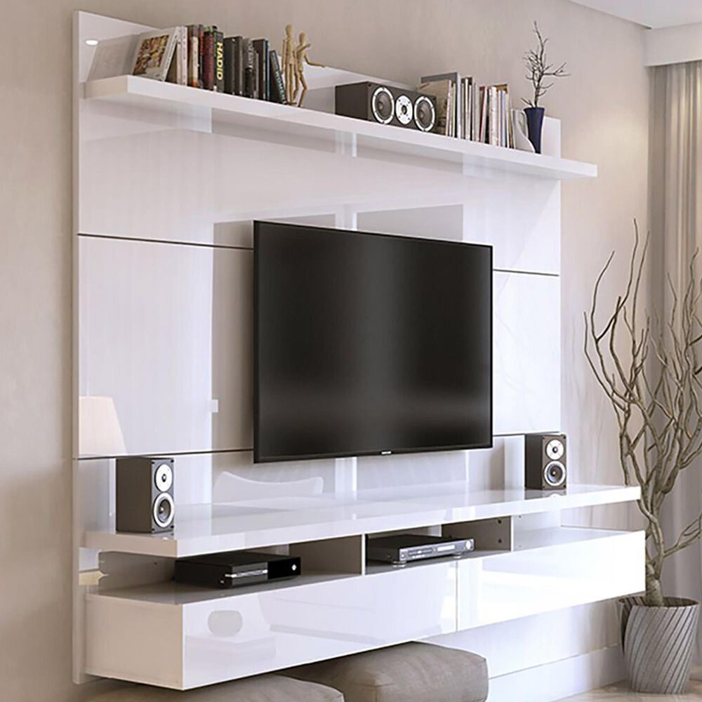 Dayton City 63&quot; Floating Entertainment Center in White, , large