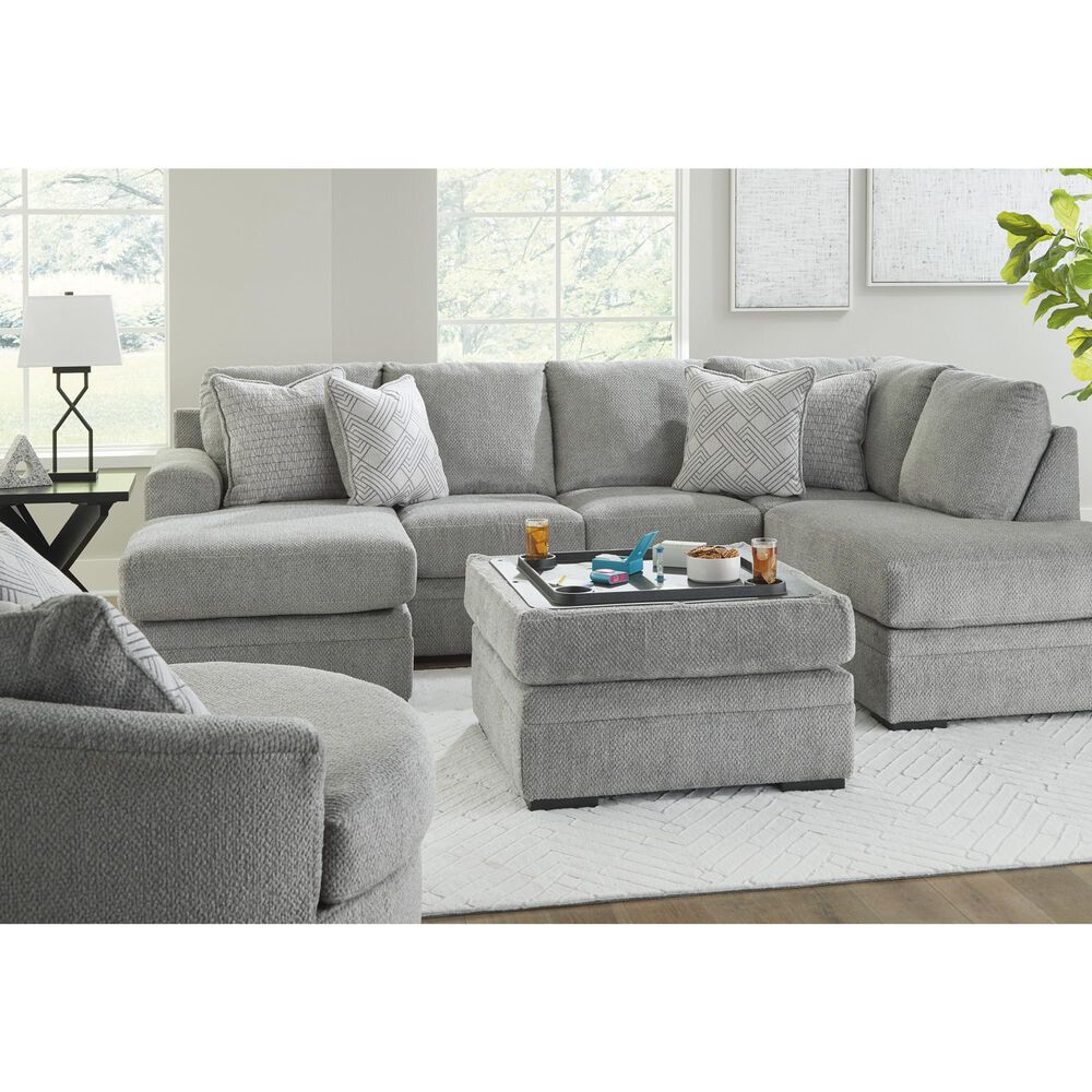 Ashley Casselbury Storage Ottoman in Cement, , large
