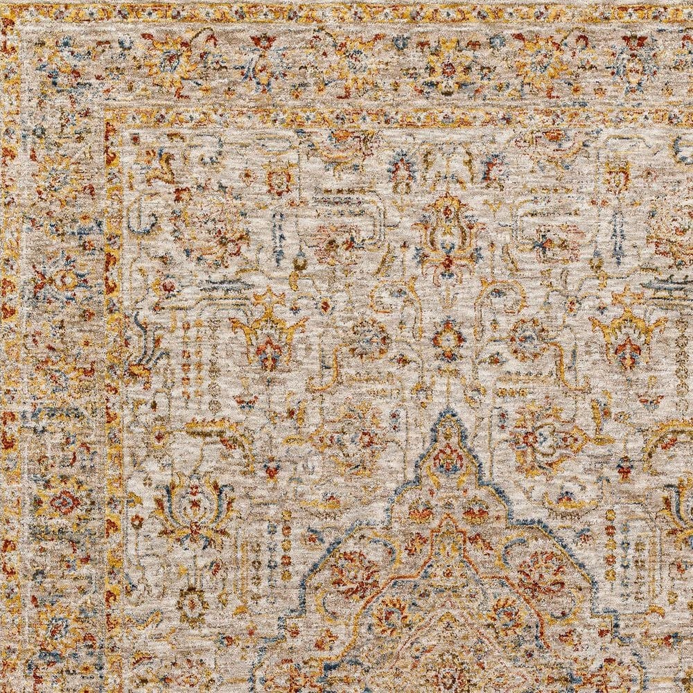 Surya Mona Lisa 2&#39; x 3&#39; Light Sage, Tan, Mustard, Olive, Brick Red, Dark Blue and Burgundy Area Rug, , large