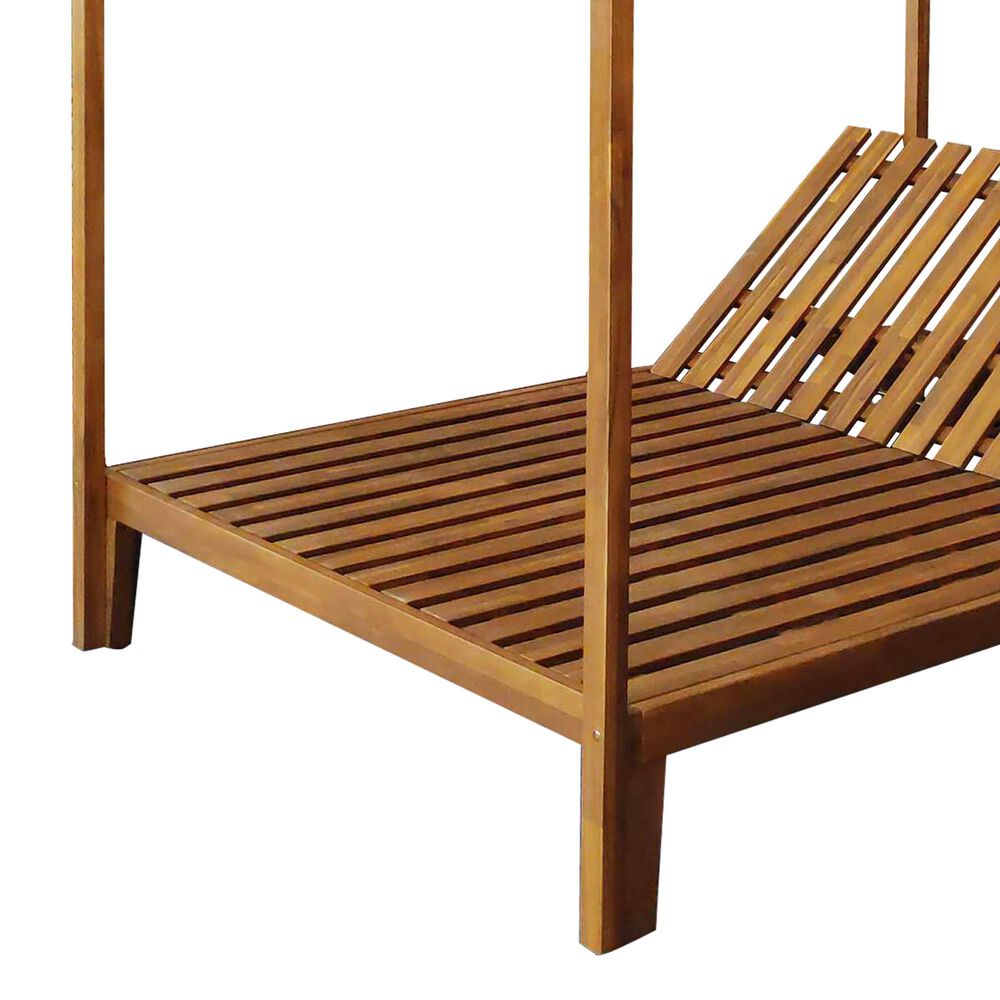 Hearth and Haven Kenzie Outdoor Daybed in Teak, , large