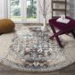 Safavieh Monaco MNC208M-5R 5" x 5"  Ivory/Blue Round Rug, , large